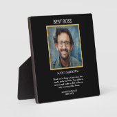 Plaque Photo Prix Best Boss avec photo (Recto)