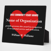 Plaque Photo Prix communautaire des bénévoles du coeur (Côté)