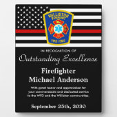 Plaque Photo Prix de reconnaissance du logo du service des pomp (Devant)