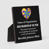 Plaque Photo Prix du bénévole de l'année (Recto)