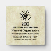 Plaque Photo Prix du bénévole exceptionnel de l'année (Devant)