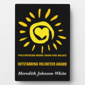 Plaque Photo Prix exceptionnel du bénévolat (Devant)