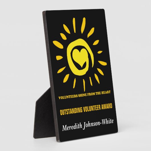 Plaque Photo Prix exceptionnel du bénévolat (Côté)