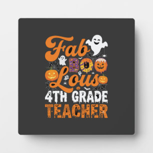 Plaque Photo Prof enseignant de 4e année Halloween Fab-BOO-Lous