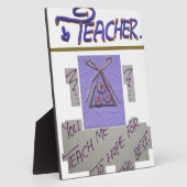 Plaque Photo Professeur, vous m'apprenez à espérer pour le meil (Côté)