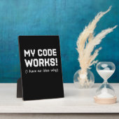 Plaque Photo Programmeur Mon code fonctionne (Côté)