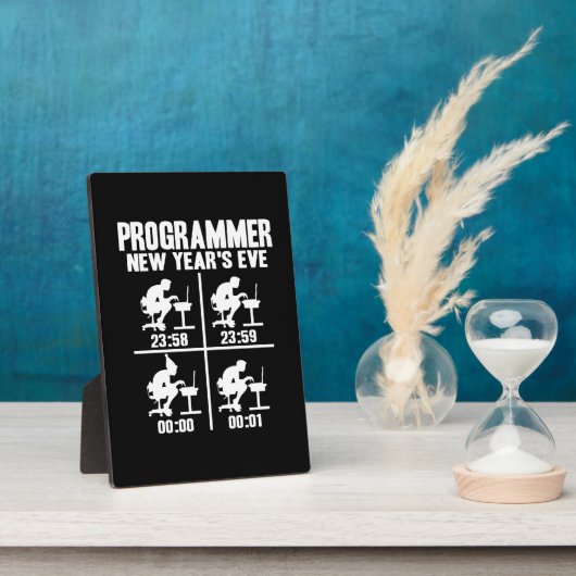 Plaque Photo Programmeur Nouvel An jamais (Côté)