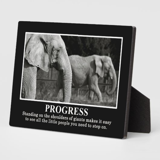 Plaque Photo Progrès réalisés par debout sur les épaules des gé (Côté)