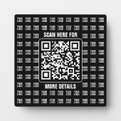 Plaque Photo Promotional QR code (editable) plus Logo Pattern (Devant)