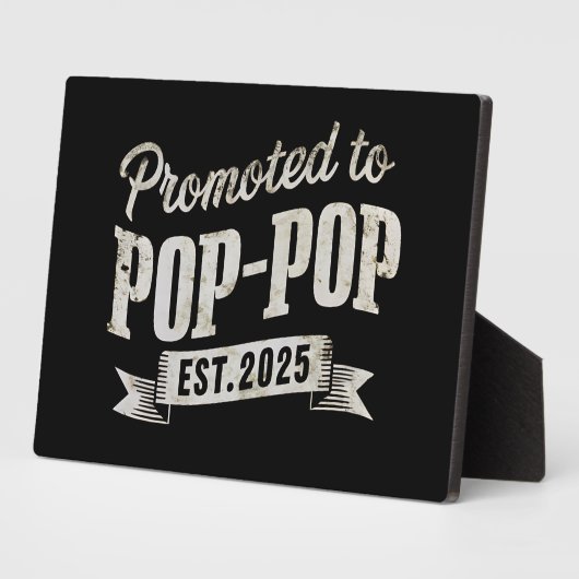 Plaque Photo Promu À Pop-Pop Est 2025 Première Pop-Pop (Côté)