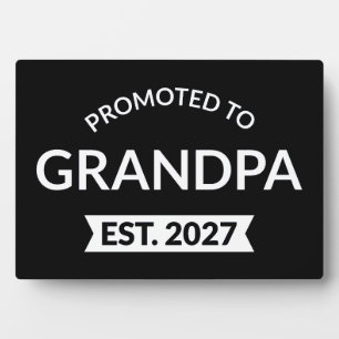 Plaque Photo Promu Grand-père Estimé 2027 Nouveau Papa II