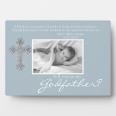 Plaque Photo Proposition de parrain Proposition Bleue Photo Mém (Devant)