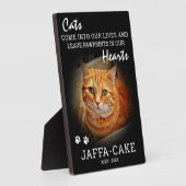 Plaque Photo Propriétaire de chat | Empreintes de pattes dans n (Côté)