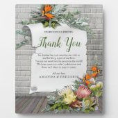 Plaque Photo Protea - Merci à fleurs Strelitzia (Devant)