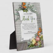 Plaque Photo Protea - Merci à fleurs Strelitzia (Côté)