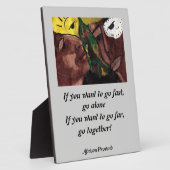 PLAQUE PHOTO PROVERBE AFRICAIN (Côté)