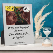 PLAQUE PHOTO PROVERBE AFRICAIN (Côté)