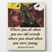 PLAQUE PHOTO PROVERBE AFRICAIN (Devant)