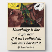 PLAQUE PHOTO PROVERBE AFRICAIN (Devant)