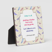 Plaque Photo Proverbe chinois inspirant et intelligent (Recto)