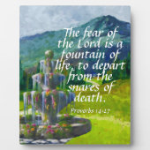 Plaque Photo Proverbes 14:27 (Devant)