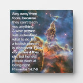 Plaque Photo Proverbes 14:7-9 (Devant)