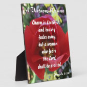Plaque Photo Proverbes 31 Rose femme (Côté)