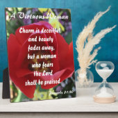 Plaque Photo Proverbes 31 Rose femme (Côté)