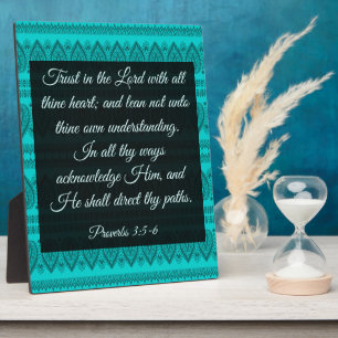 Plaque Photo Proverbes 3:5-6