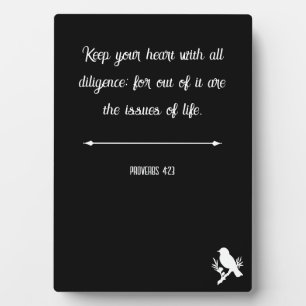 Plaque Photo Proverbes 4:23