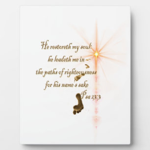 Plaque Photo Psa 23.3 The Lord is my shepard