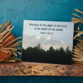 Plaque Photo Psaume 116:15 (Côté)