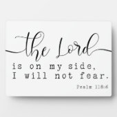 Plaque Photo Psaume 118:6 Écriture Bible Ferme Signe (Devant)