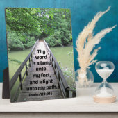 Plaque Photo Psaume 119:105 Ta parole est une lampe à mes pieds (Côté)