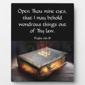 Plaque Photo Psaume 119:18 (Devant)