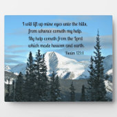 Plaque Photo Psaume 121:1 Je lèverai mes yeux... (Devant)