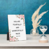 Plaque Photo Psaume 139:14, Vous Êtes Effrayant Et Merveilleux (Côté)