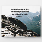 Plaque Photo Psaume 144:1 Béni soit le Seigneur... (Devant)