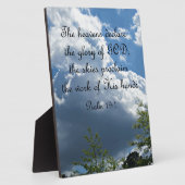 Plaque Photo Psaume 19:1 Les cieux déclarent la gloire de Dieu (Côté)