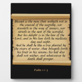 Plaque Photo Psaume 1:1-3 (Devant)