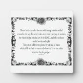 Plaque Photo Psaume 1, Rend ses fruits en saison, B&W (Devant)