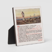 Plaque Photo Psaume 23 Art de Table Vintage (Recto)