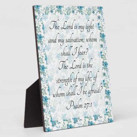 Plaque Photo Psaume 27:1 (Côté)