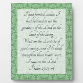 Plaque Photo Psaume 27:13-14 (Devant)