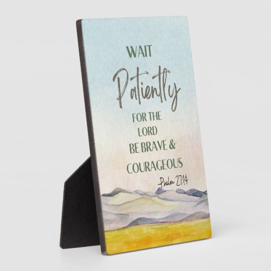 Plaque Photo Psaume 27:14 (Côté)