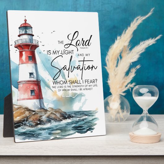 Plaque Photo Psaume 27:1 La Bible Éternel est ma Lumière et mon (Côté)