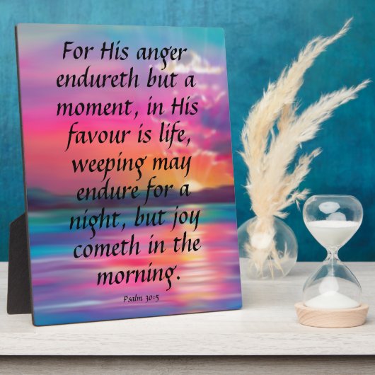 Plaque Photo Psaume 30:5 (Côté)