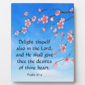 Plaque Photo Psaume 37:4 (Devant)