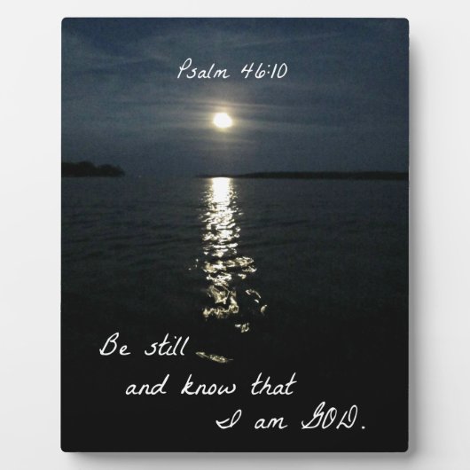 Plaque Photo Psaume 46:10 (Devant)