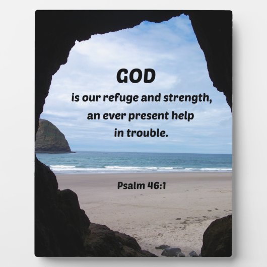 Plaque Photo Psaume 46:1 God is our refuge and strength... (Devant)